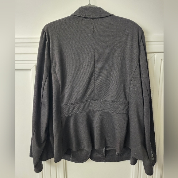 Black Lane Bryant Button Front Blazer - Picture 3 of 4